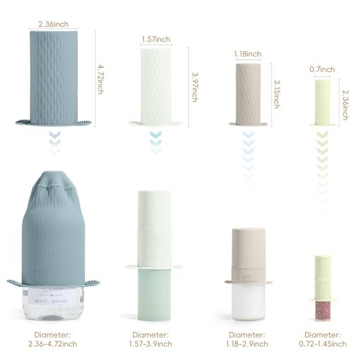 Bottle Covers for Travel, Leak Proof Elastic Sleeves, Travel Size Container Covers, Holiday Essentials for Women, Multiple Sizes Cover Suit for Various liquids Toiletries Bottles (8pcs) - Image 8