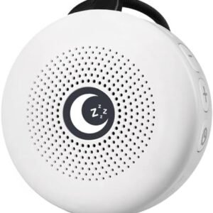 Sleepbox Sleep Sound Machine Portable Noise Machine with 30 Soothing Sounds 4 Timer Memory Function Rechargeable Battery 32 Volume Levels for Sleeping Traveling Relaxing for Baby Kids Adults (White)