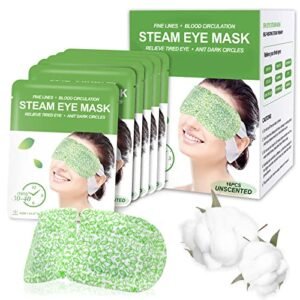 16 Packs Steam Eye Masks for Dry Eyes, Self Heating Warm Compress for Eyes Fatigue & Puffiness Relief, Disposable Heated Eye Mask Travel Essentials, Spa Relaxation Set for Women Christmas, Unscented